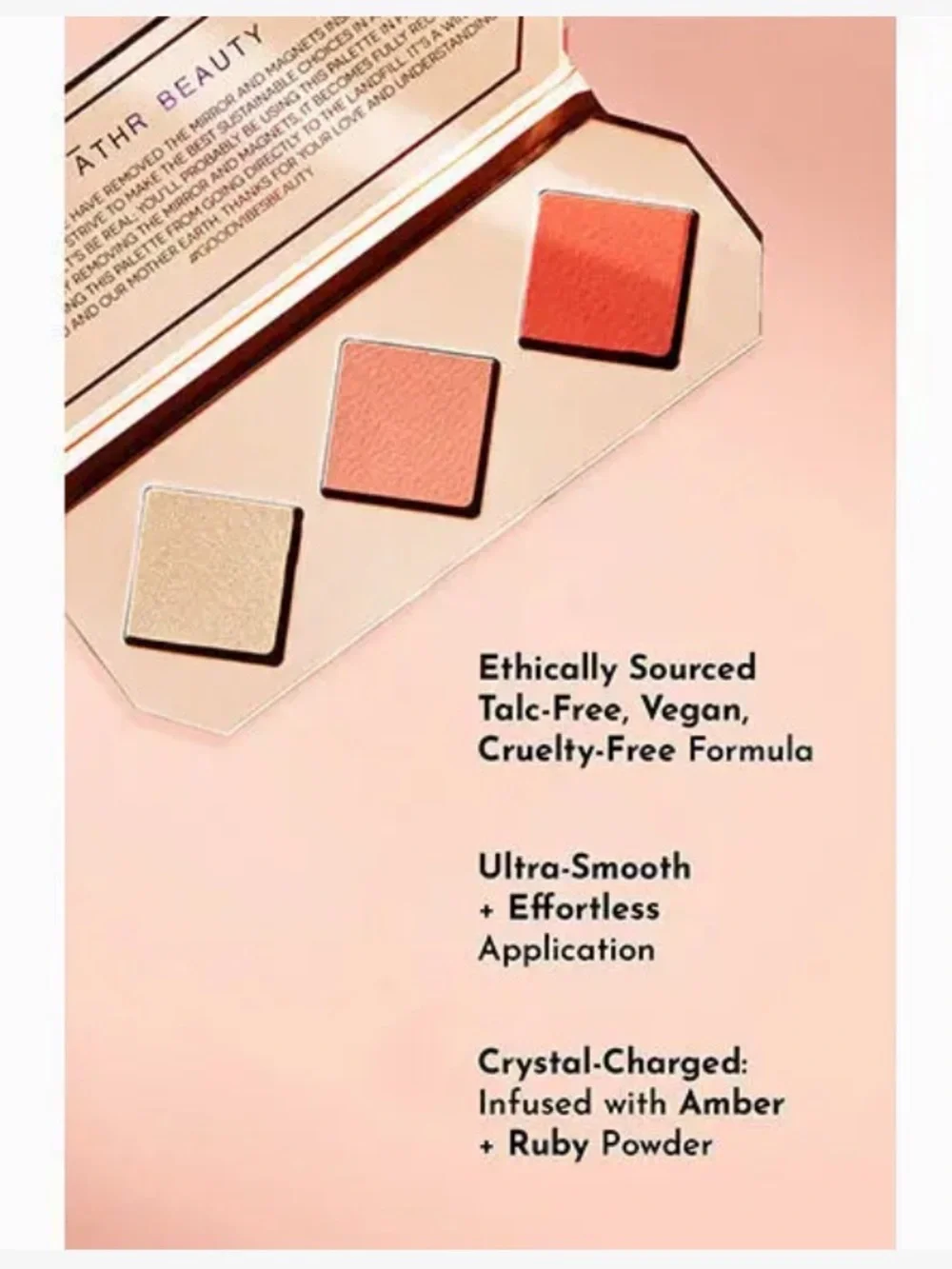 ATHR Beauty Crystal Charged Cheek Palette: Amber (Blush & Highlighter)